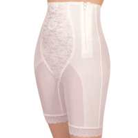 Figuurcorrigerend postnatale slip met hoge taille, lang model met rits BEIGE