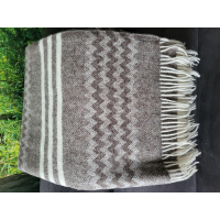 LVL Style Deken - Plaid -Merino wol - 100% Nieuw - 140x200cm - TAUPE