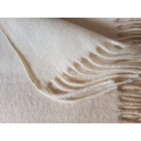 LVL Style Deken - Plaid -Merino wol - 100% Nieuw - 130x170cm - lich grijs - beige kleur