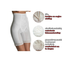 Figuurcorrigerend postnatale slip met hoge taille, lang model met rits BEIGE