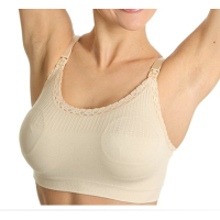 Zwangerschapsbeha & voedingsbeha - Borstvoeding Kleding - naadloze zonder beugel- Haak en oogsluiting WIT