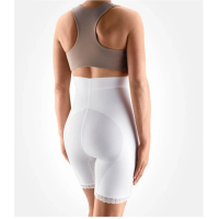 Figuurcorrigerend postnatale slip met hoge taille, lang model met rits ZWART