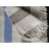 LVL Style Deken - Plaid -Merino Wol - 100% Nieuw - 140x200cm - BLAU/WIT/GRIJS